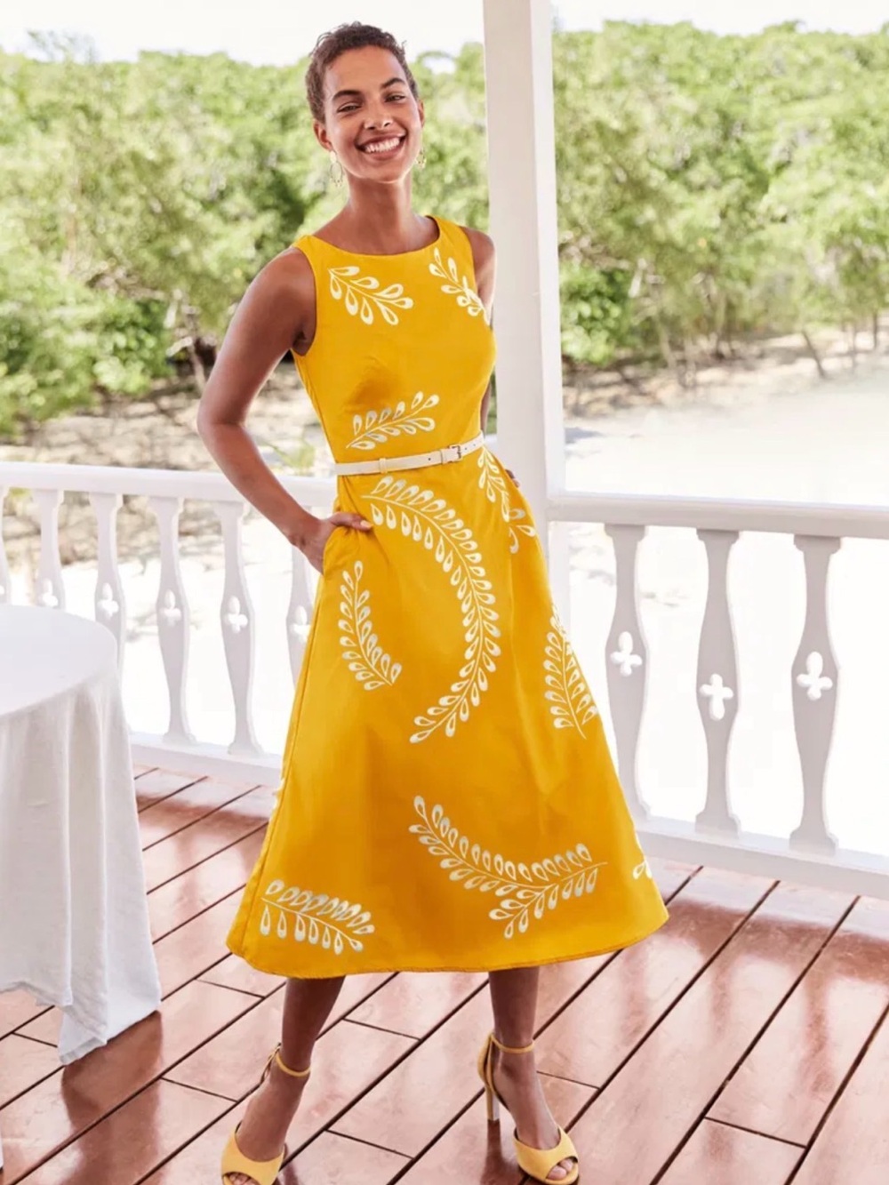 Boden Fenella Embroidered Dress